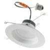 LED Recessed Light BRKLED56BW Baffle Trim