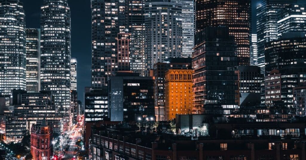 LED Property Lighting City Scape