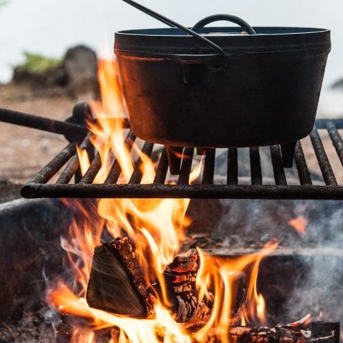 Electrical Blackout Meal Preparation. Downed Powerlines
