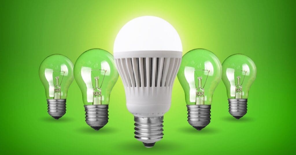 LED Property Lighting . LED Bulbs demonstrating LED technology