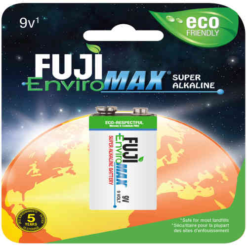 Fuji EnviroMax 9V Battery - Single Battery in Blister packaging