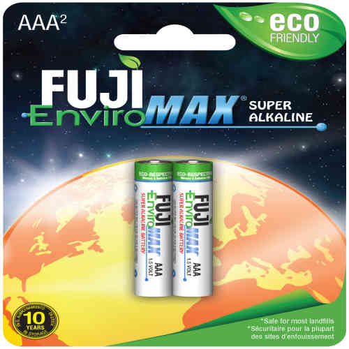 Fuji EnviroMAX AAA Battery - Two Batteries in Blister packaging