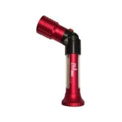 EnviroMax Car Flashlight 131 Red body flashlight with articulating head, side COB lantern and top mounted red push button switch