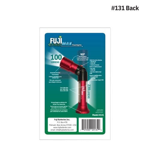 Fuji EnviroMax Flashlight 131 Packaging Insert Card Back