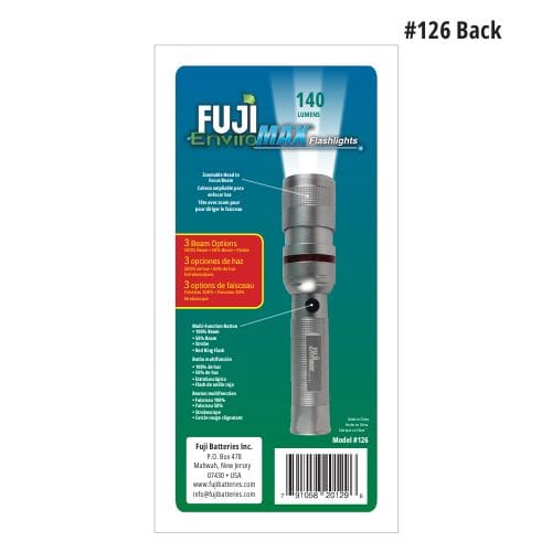 Fuji EnviroMax Flashlight 126 Packaging Back Insert Card