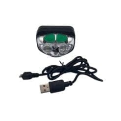 Energizer headlamp ENIDHFRLPB display with USB charging cable
