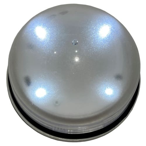 A shiny silver dome-shaped object with reflective surface.