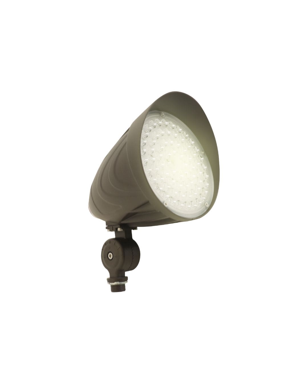 Bullet Flood Light BF453730L3CCT Profile of light against a white background.